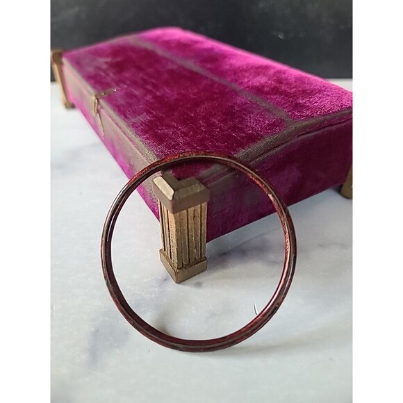 Cloisonne Floral Enamel Bangle Bracelet Vintage - Picture 6 of 10